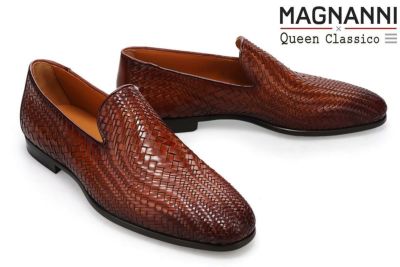 MAGNANNIマグナーニ クロコダイルコインローファー黒95M（MAGNANNI 