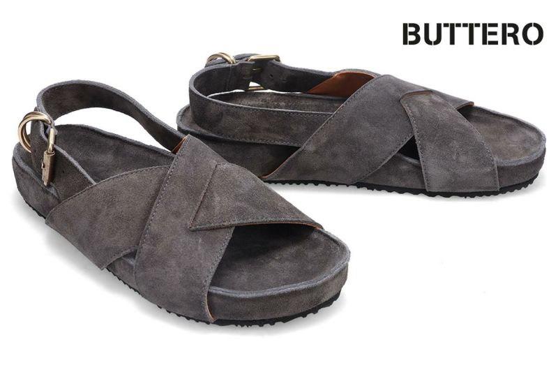 ブッテロ / BUTTERO メンズ カジュアルシューズ b11361 コルトナ ダークグレー イタリア製1