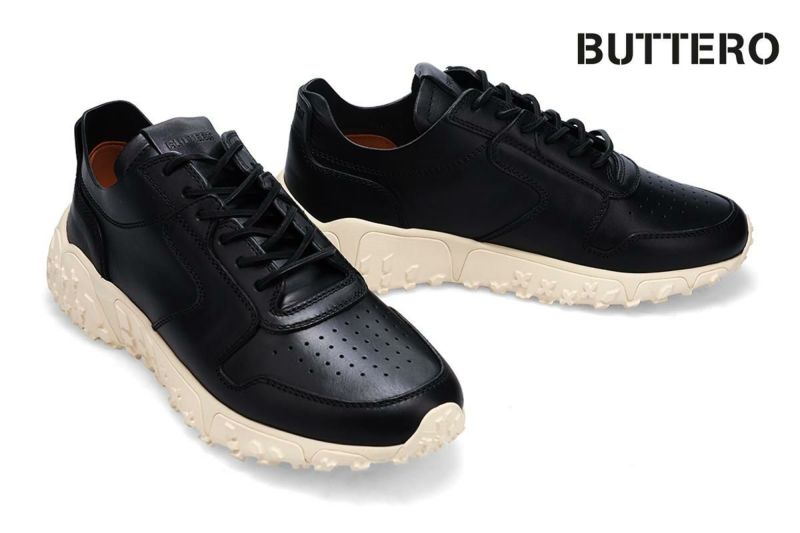 ブッテロ / BUTTERO メンズ カジュアルシューズ b10540 ヴィンチ エックス ブラック イタリア製1