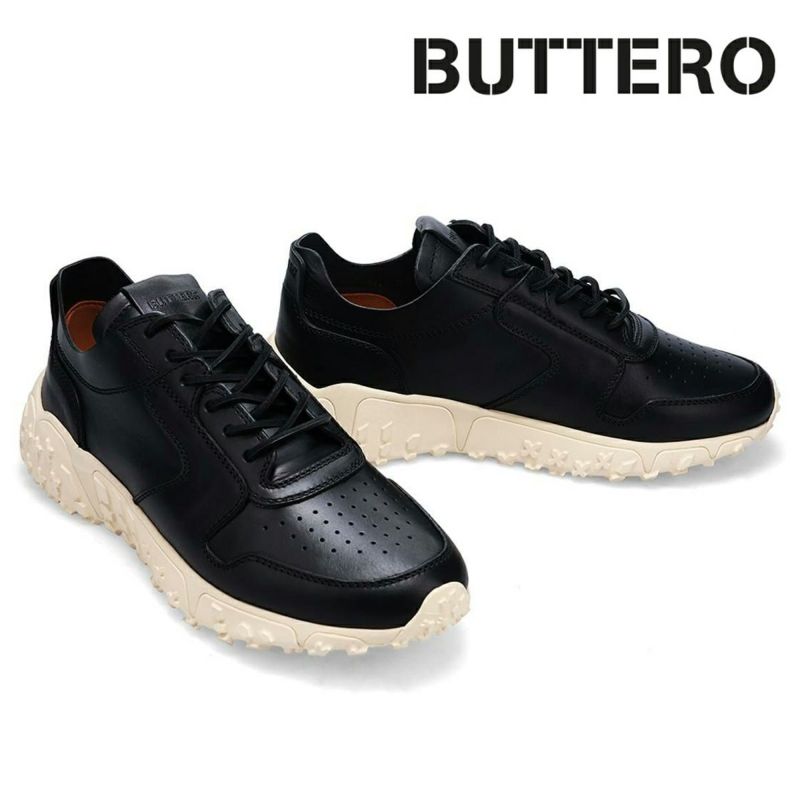 ブッテロ / BUTTERO メンズ カジュアルシューズ b10540 ヴィンチ エックス ブラック イタリア製1