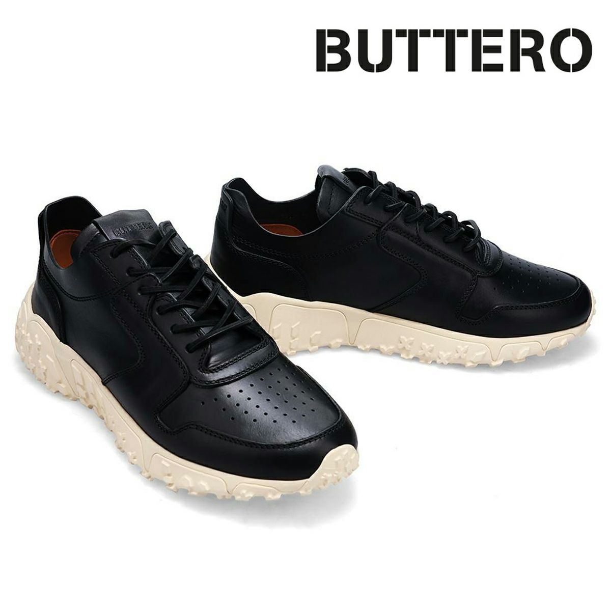 ブッテロ / BUTTERO メンズ カジュアルシューズ b10540 ヴィンチ エックス ブラック イタリア製1