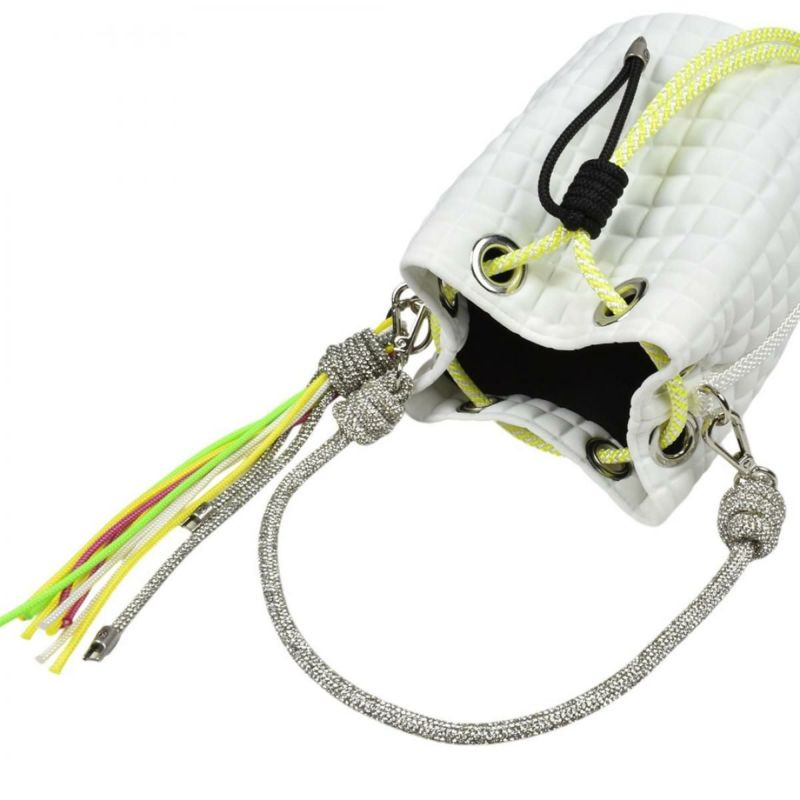  [レーク L4K3] バッグ バケットバッグ スクエア ホワイト イタリア製 