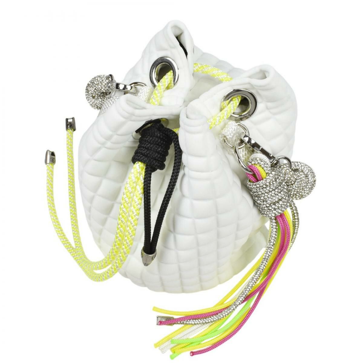  [レーク L4K3] バッグ バケットバッグ スクエア ホワイト イタリア製 