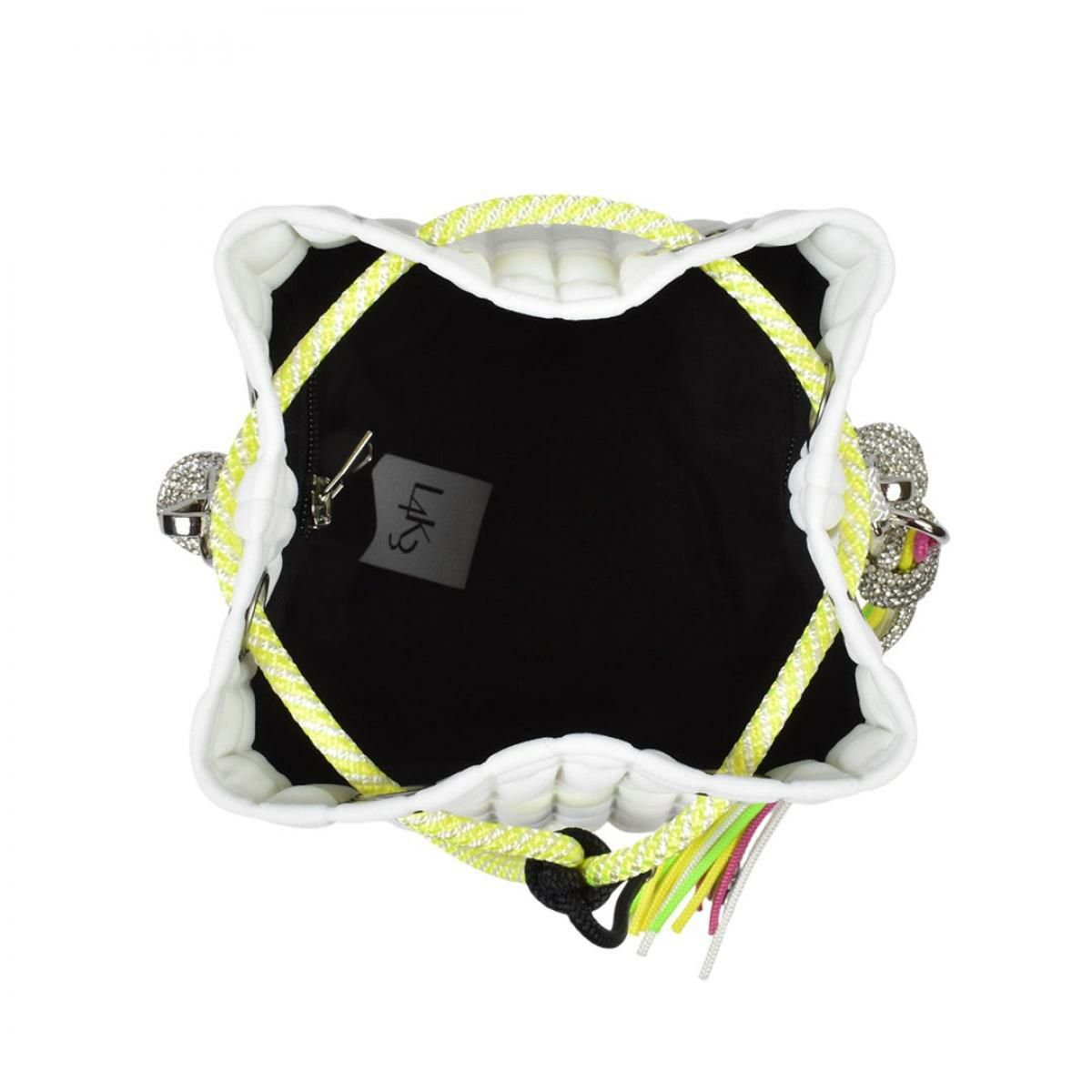  [レーク L4K3] バッグ バケットバッグ スクエア ホワイト イタリア製 