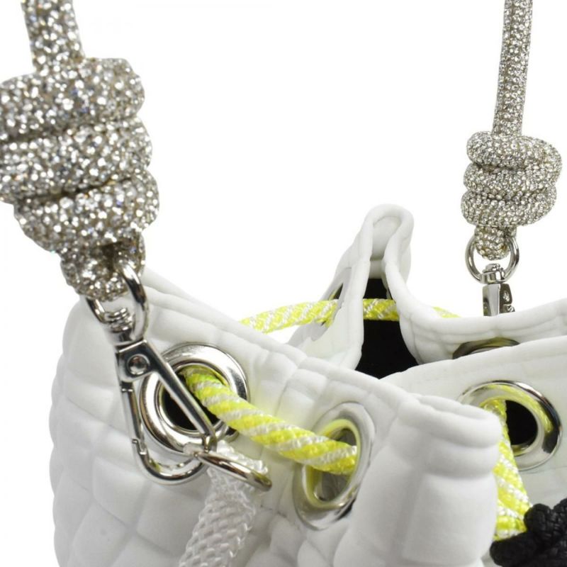  [レーク L4K3] バッグ バケットバッグ スクエア ホワイト イタリア製 