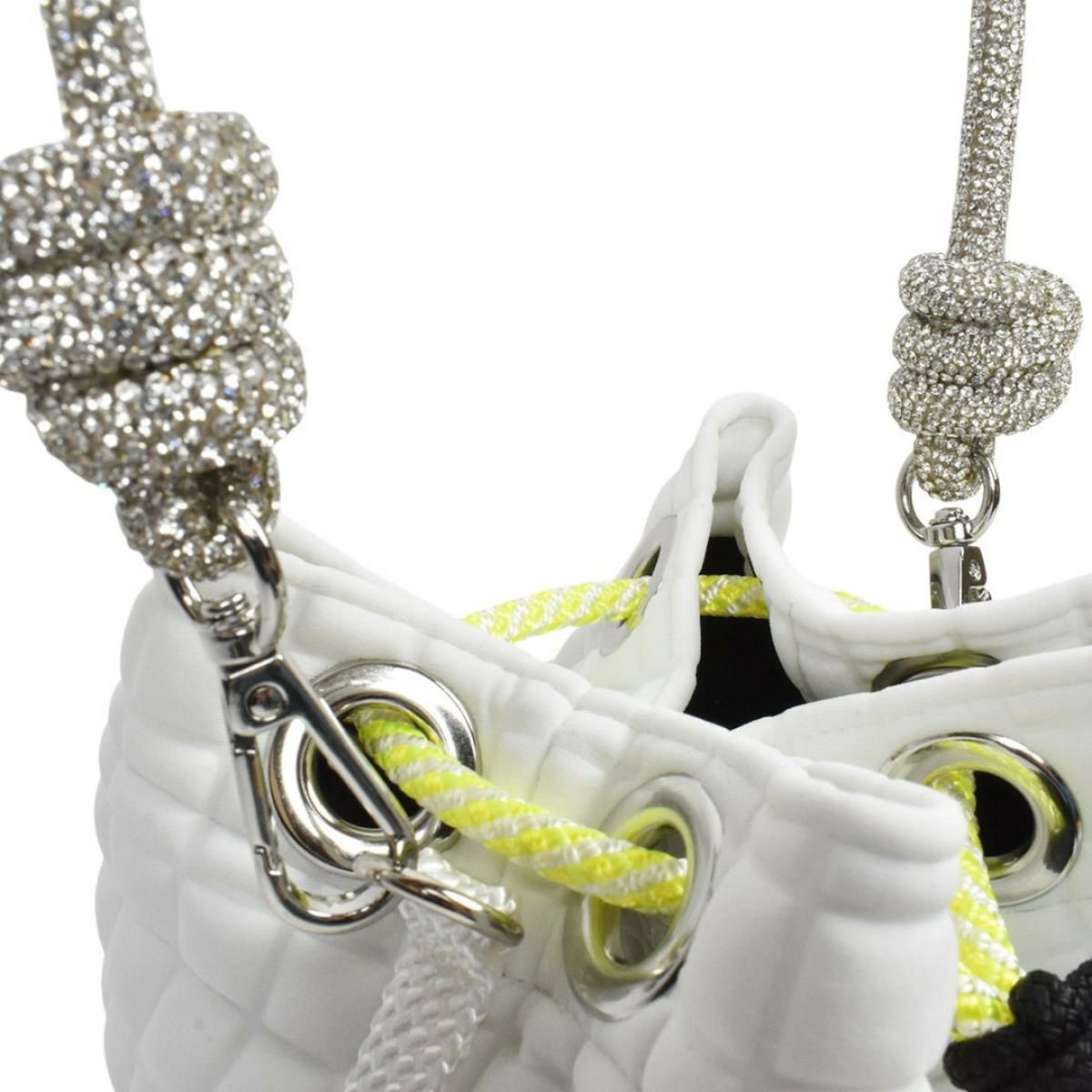  [レーク L4K3] バッグ バケットバッグ スクエア ホワイト イタリア製 