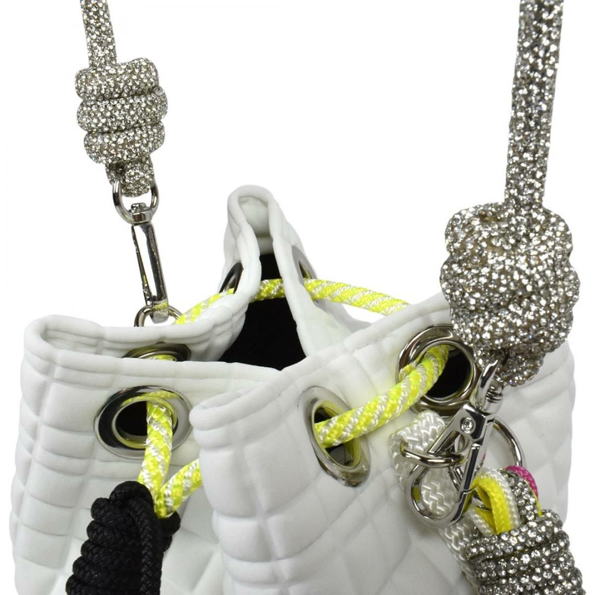  [レーク L4K3] バッグ バケットバッグ スクエア ホワイト イタリア製 