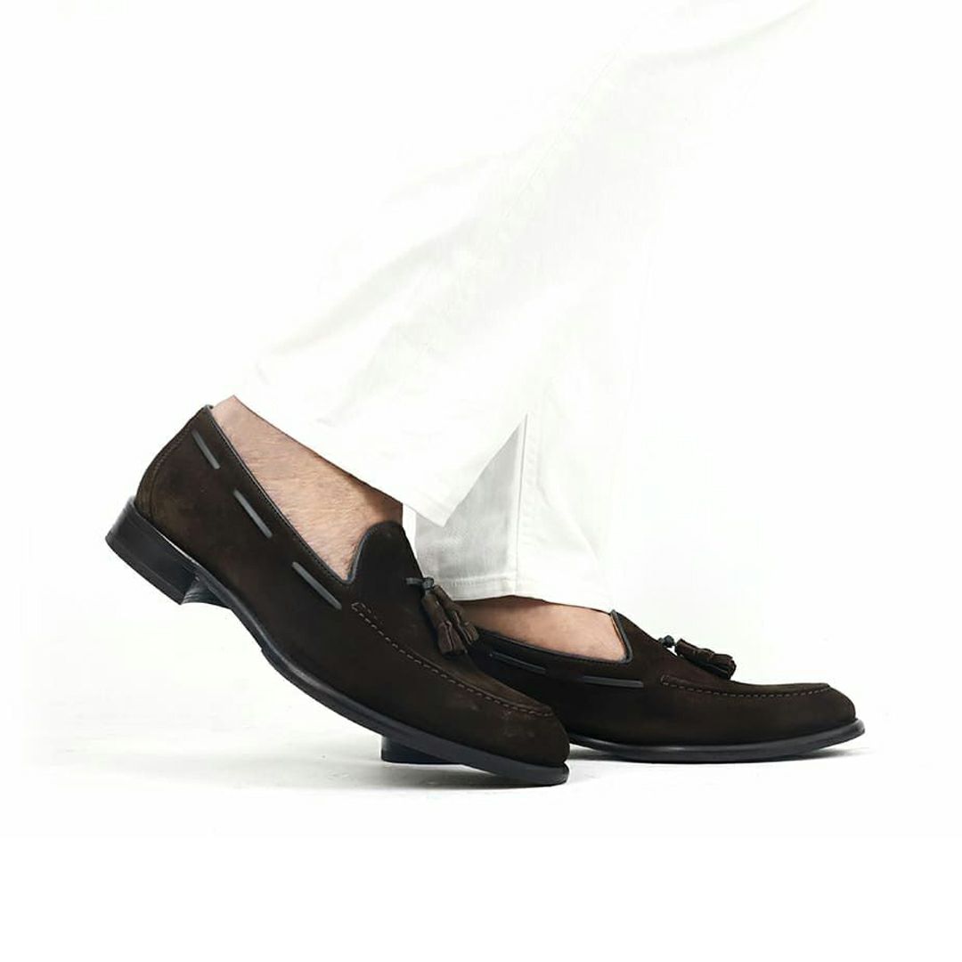 カルツォレリアトスカーナ スエード タッセルローファー イタリア製 Calzoleria Toscana 1686toss 