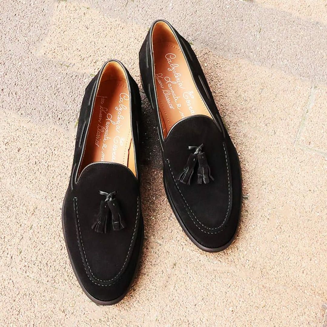 カルツォレリアトスカーナ スエード タッセルローファー イタリア製 Calzoleria Toscana 1686toss 2