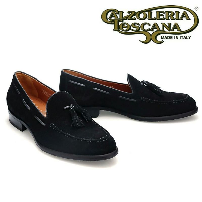 カルツォレリアトスカーナ メンズ ドレスシューズ スエード タッセルローファー イタリア製 