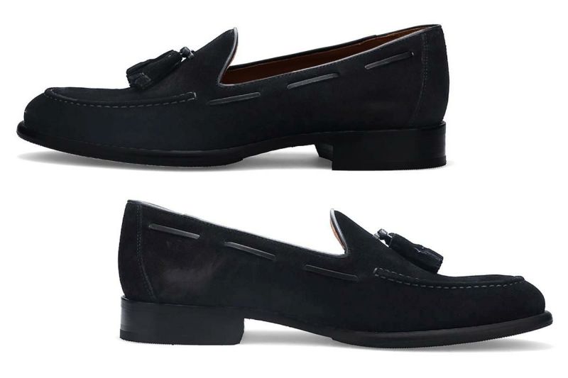 カルツォレリアトスカーナ メンズ ドレスシューズ スエード タッセルローファー イタリア製 