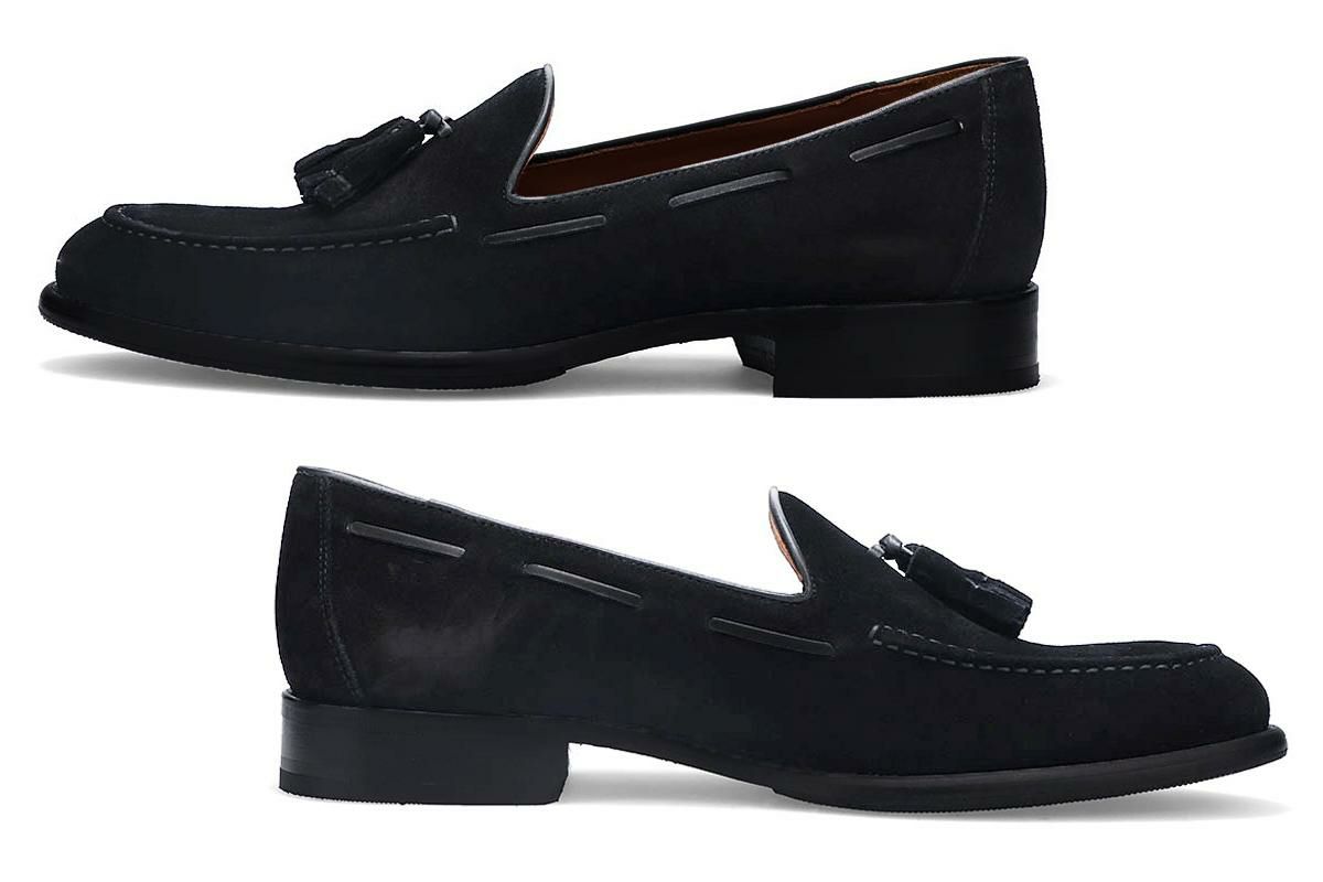 カルツォレリアトスカーナ メンズ ドレスシューズ スエード タッセルローファー イタリア製 