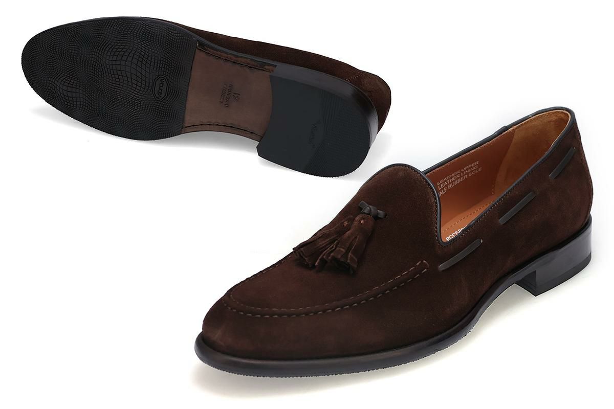 カルツォレリアトスカーナ メンズ ドレスシューズ スエード タッセルローファー イタリア製 