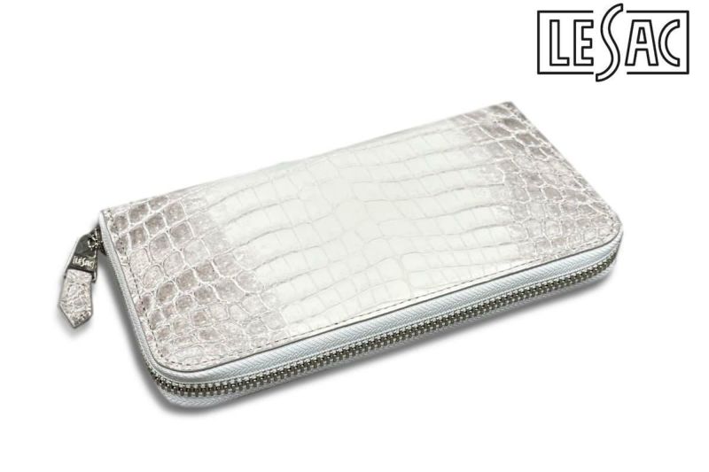 レザック 長財布 クロコダイル ブラック ナチュラル 国産(日本製) LE'SAC 