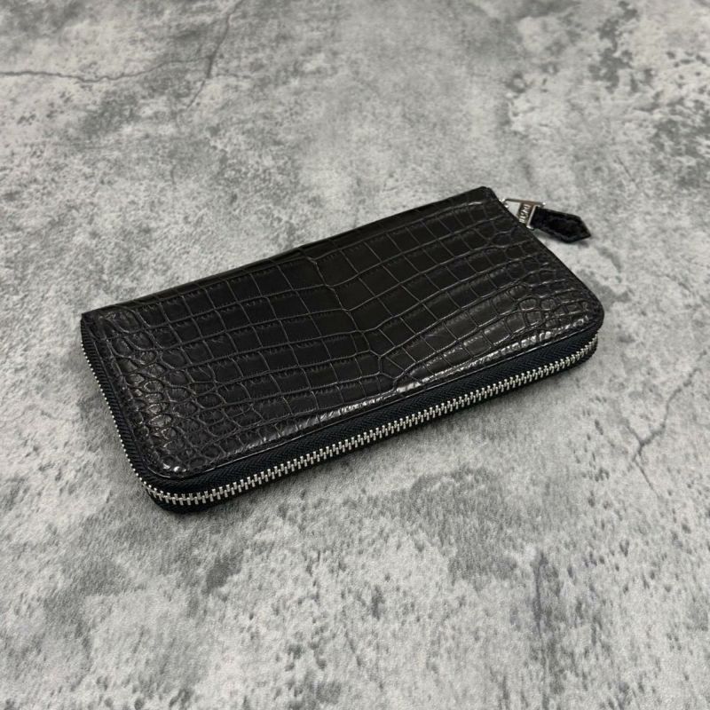 レザック 長財布 クロコダイル ブラック ナチュラル 国産(日本製) LE'SAC 