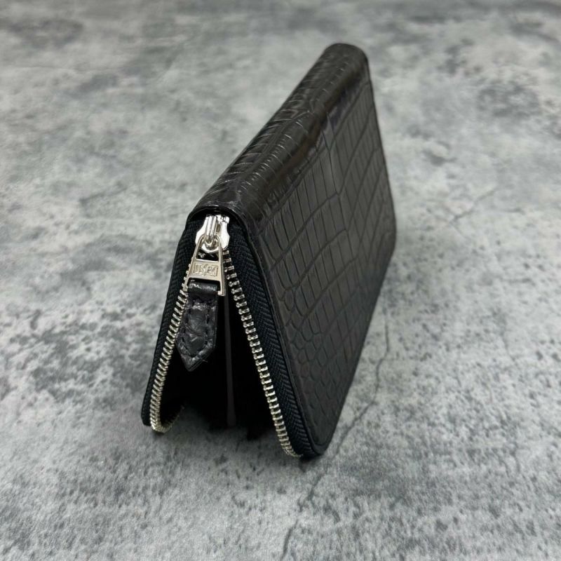 レザック 長財布 クロコダイル ブラック ナチュラル 国産(日本製) LE'SAC 