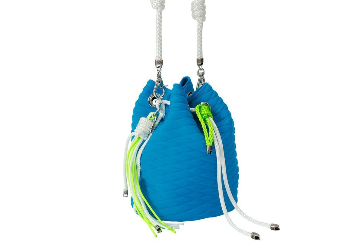  [レーク L4K3] バケットバッグ ピーコック イタリア製 seb-1175