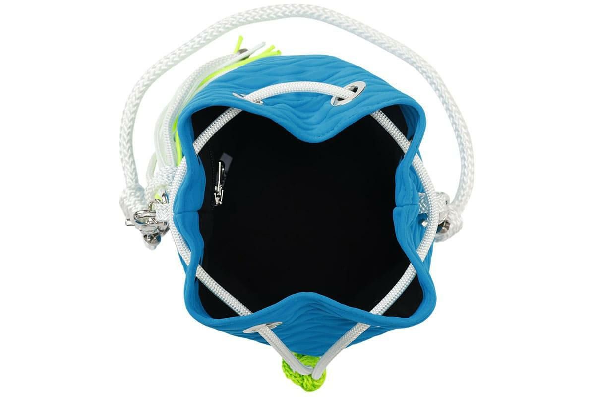  [レーク L4K3] バケットバッグ ピーコック イタリア製 seb-1175