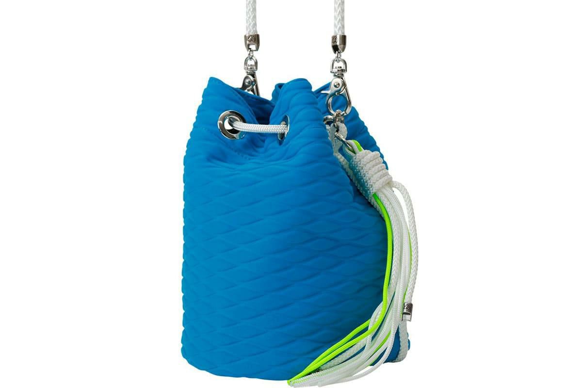  [レーク L4K3] バケットバッグ ピーコック イタリア製 seb-1175