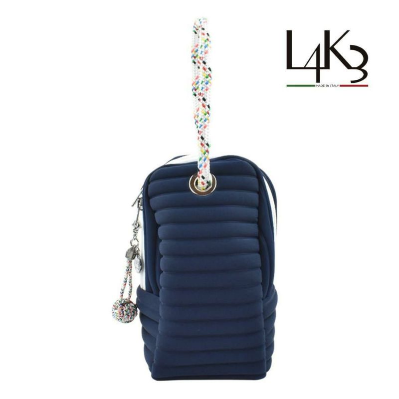  [レーク L4K3] バッグ レオポーチ アブソリュートブルー イタリア製 leo-1178