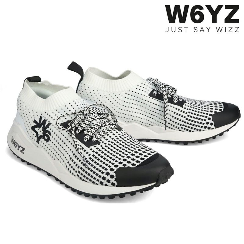  ウィズ メンズ スニーカー ソックエム ブラック ホワイト W6YZ skm250