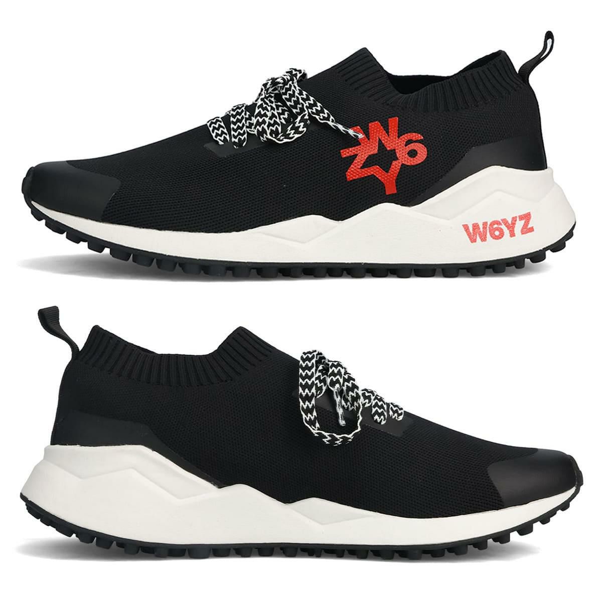  ウィズ メンズ スニーカー ソックエム ブラック ホワイト W6YZ skm250