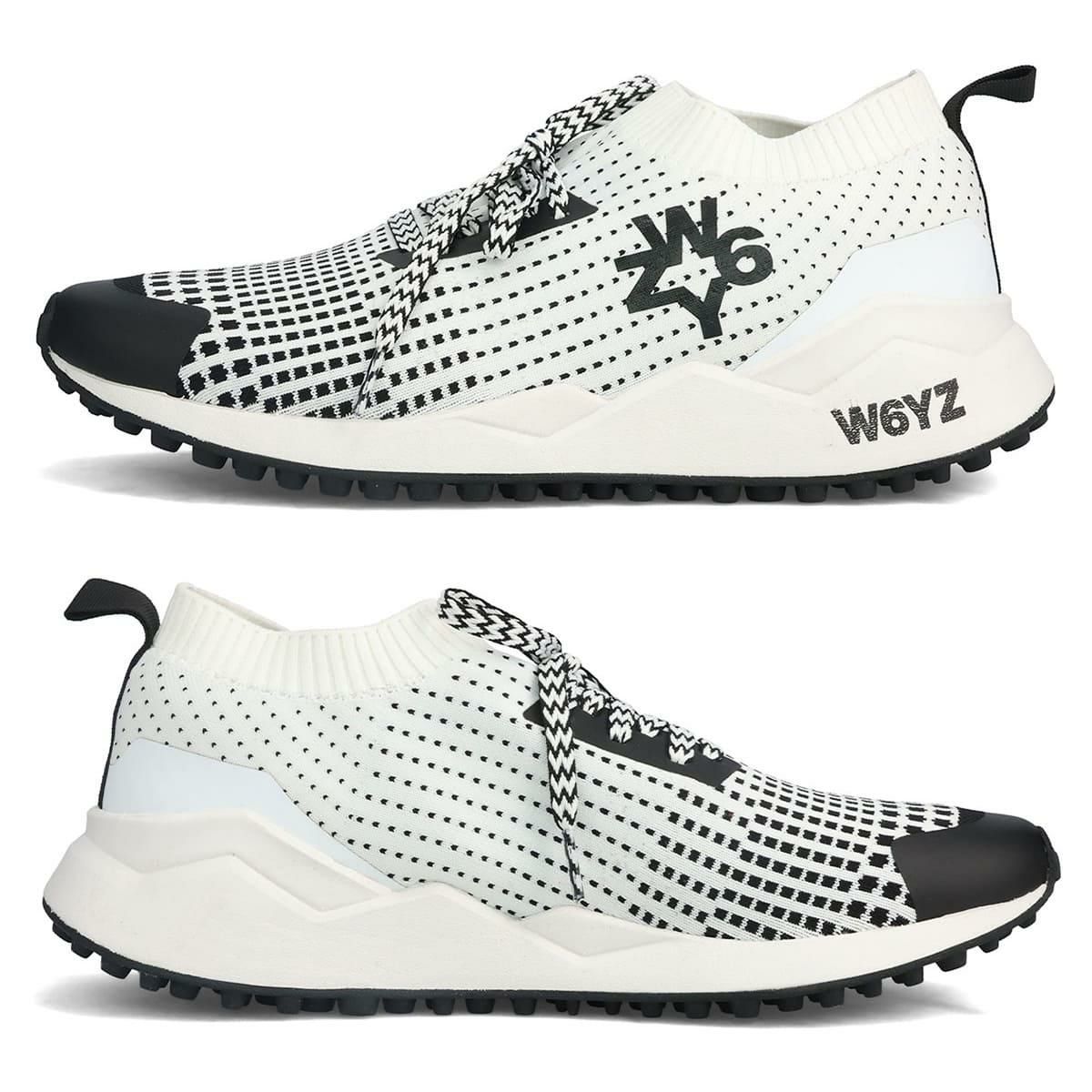  ウィズ メンズ スニーカー ソックエム ブラック ホワイト W6YZ skm250