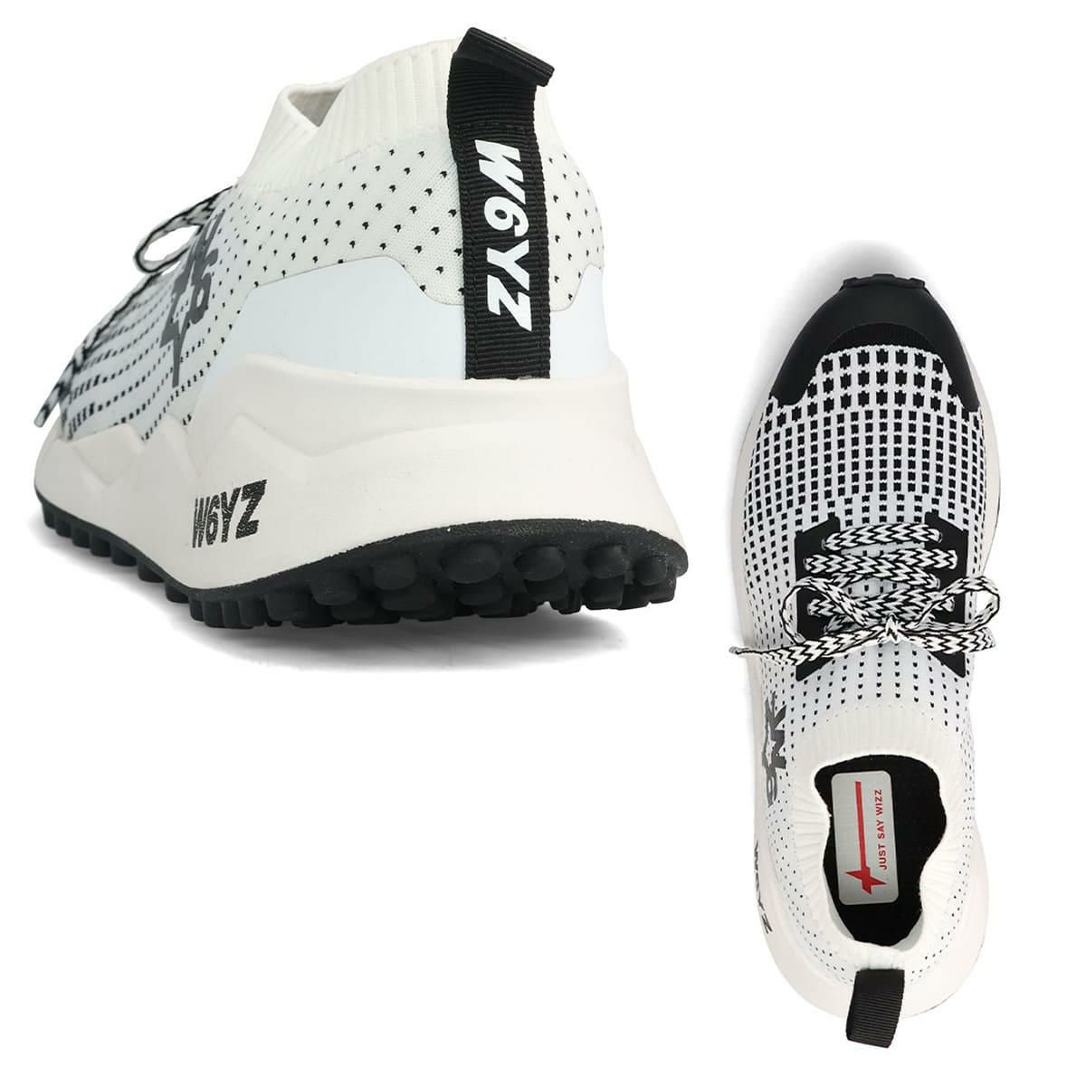  ウィズ メンズ スニーカー ソックエム ブラック ホワイト W6YZ skm250