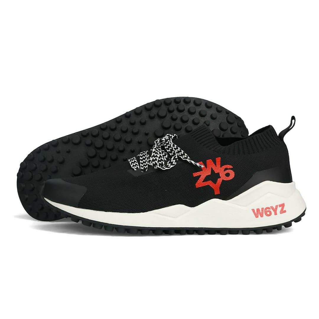  ウィズ メンズ スニーカー ソックエム ブラック ホワイト W6YZ skm250