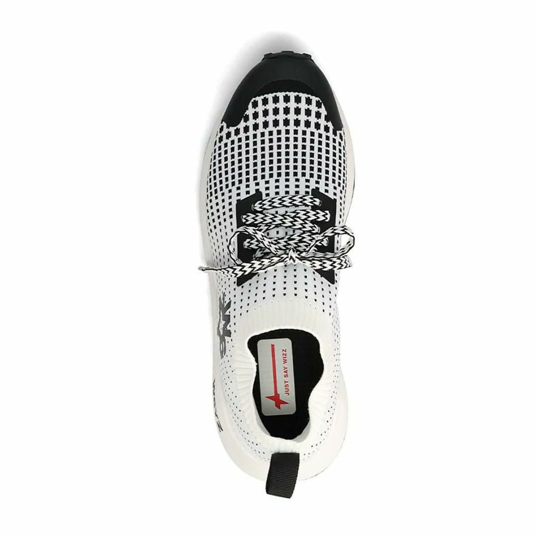  ウィズ メンズ スニーカー ソックエム ブラック ホワイト W6YZ 6