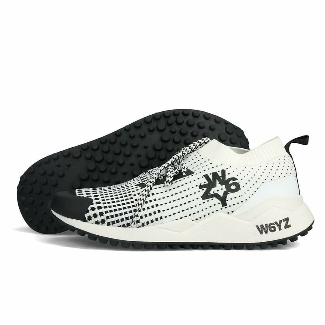  ウィズ メンズ スニーカー ソックエム ブラック ホワイト W6YZ 8