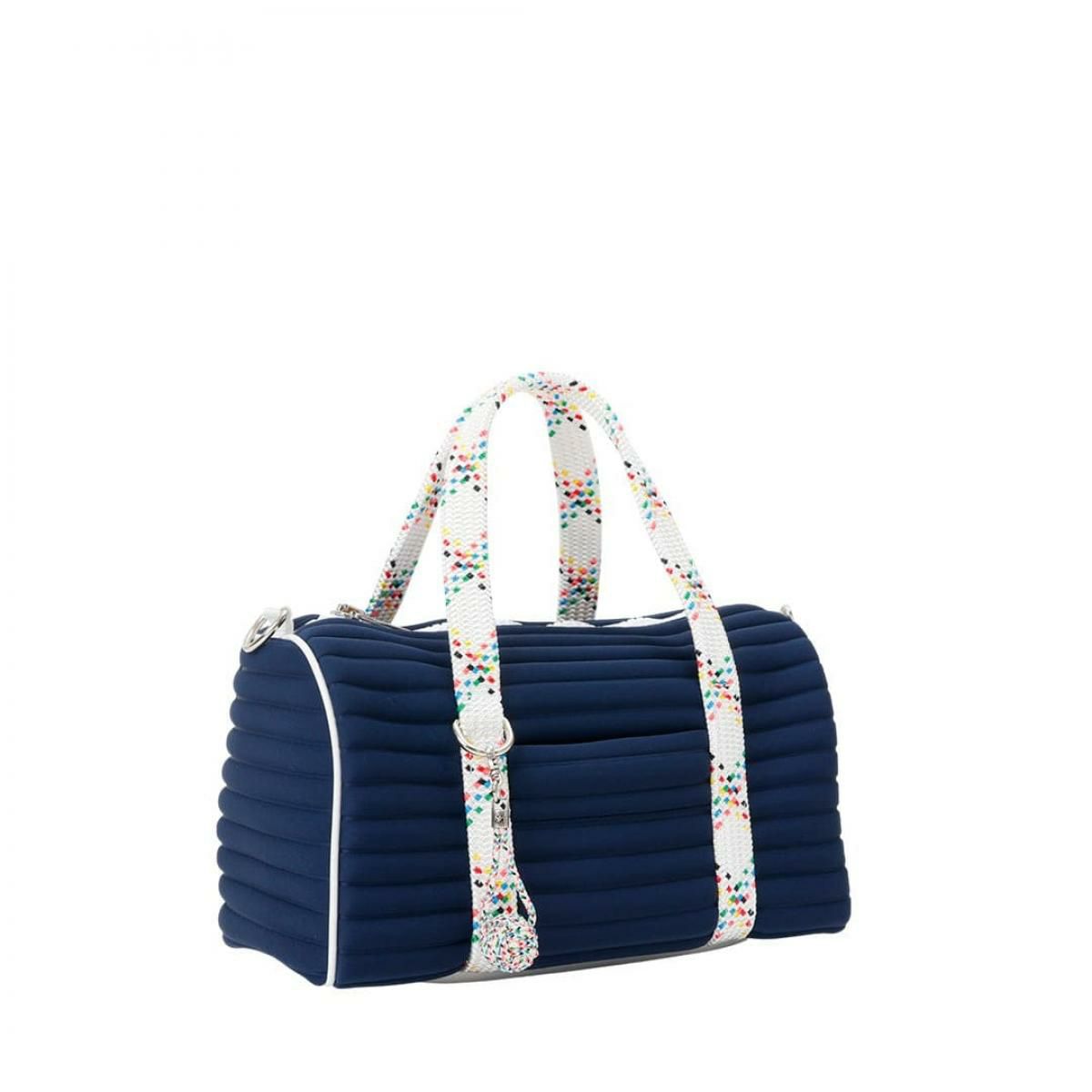  [レーク L4K3] バッグ ボストンミクロ アブソリュートブルー イタリア製 boc-1178