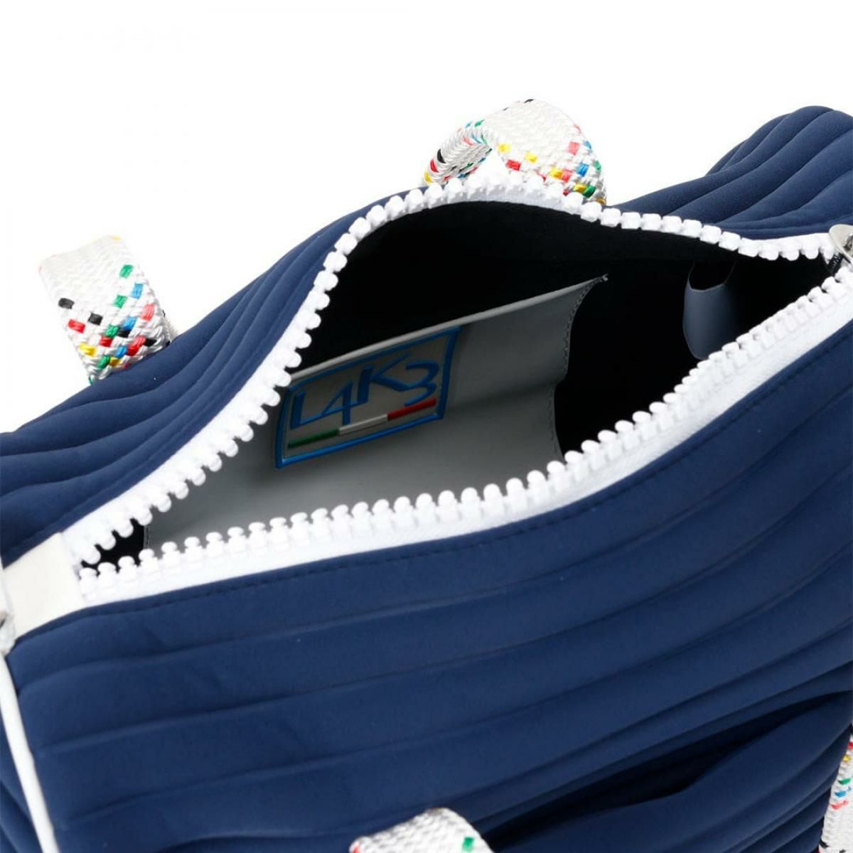  [レーク L4K3] バッグ ボストンミクロ アブソリュートブルー イタリア製 boc-1178