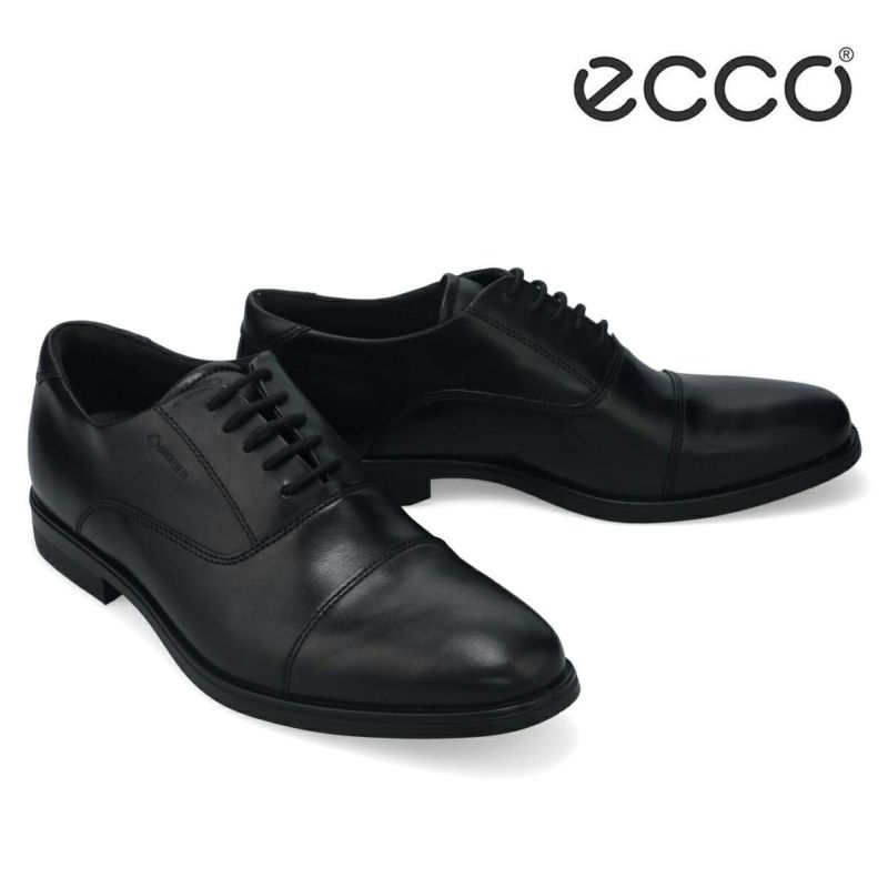  エコー メンズ ドレスシューズ メルボルン 防水 内羽根ストレートチップ ブラック ECCO 