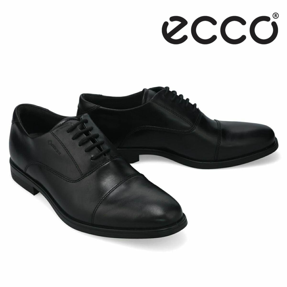  エコー メンズ ドレスシューズ メルボルン 防水 内羽根ストレートチップ ブラック ECCO 