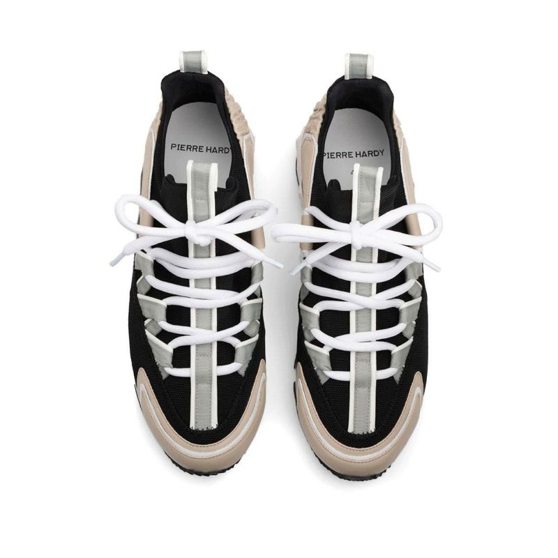 ピエール アルディ メンズ スニーカー トレックコメット ブラックマルチホワイト PIERRE HARDY lx1pifa25cfcanv