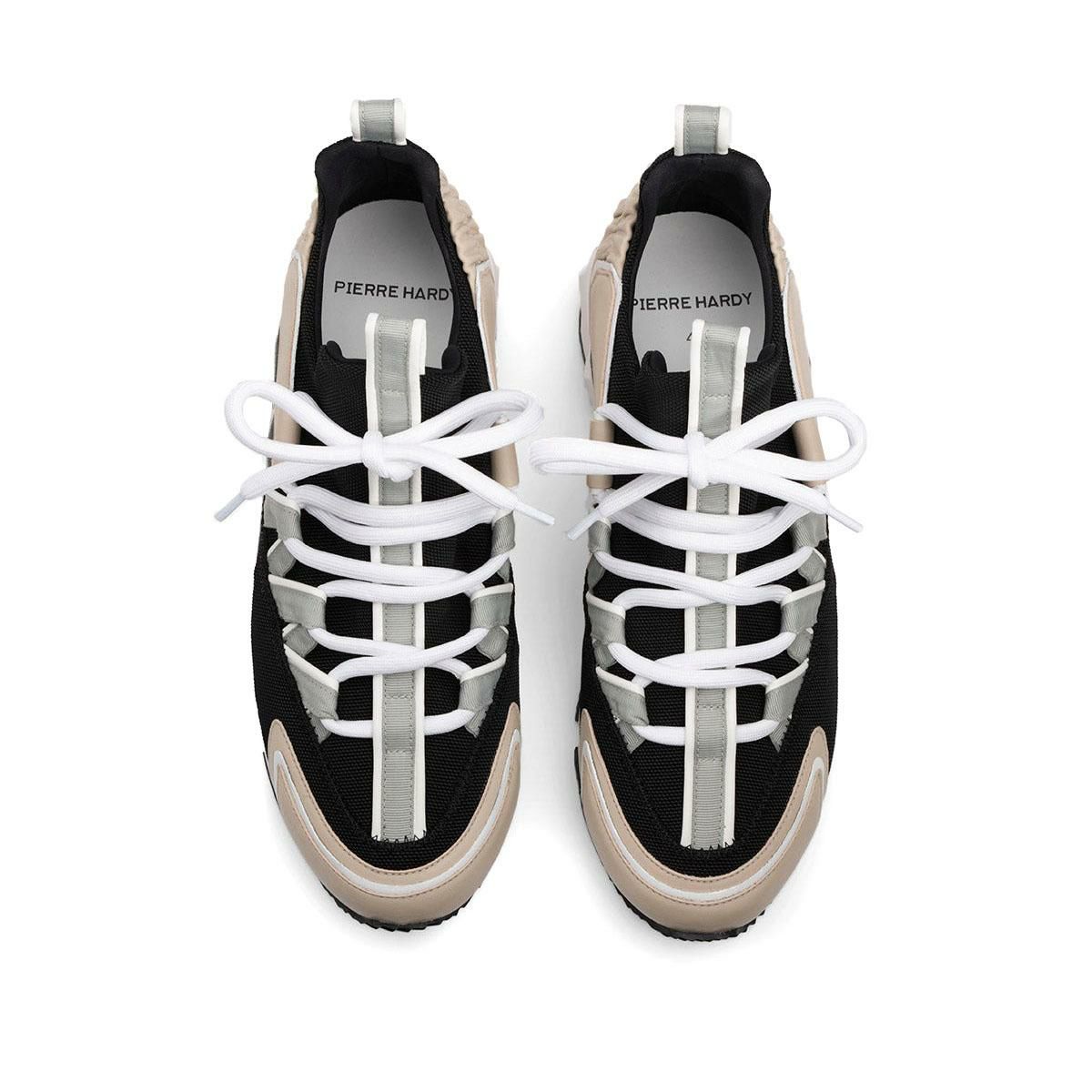 ピエール アルディ メンズ スニーカー トレックコメット ブラックマルチホワイト PIERRE HARDY lx1pifa25cfcanv
