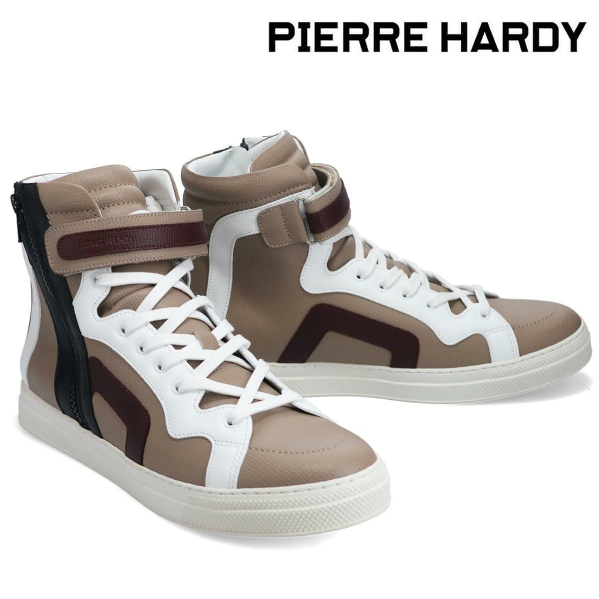 ピエール アルディ メンズ スニーカー ハイトップスニーカー ブラックマルチホワイト PIERRE HARDY 