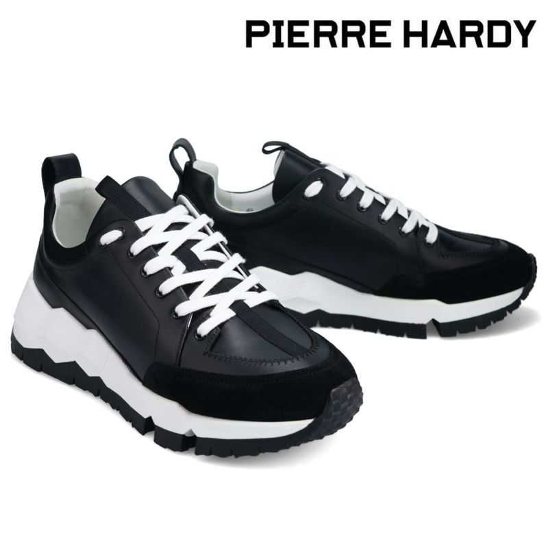 ピエール アルディ メンズ スニーカー ストリートライフ ブラック ホワイト/ブラック PIERRE HARDY pqx02zfa25calf