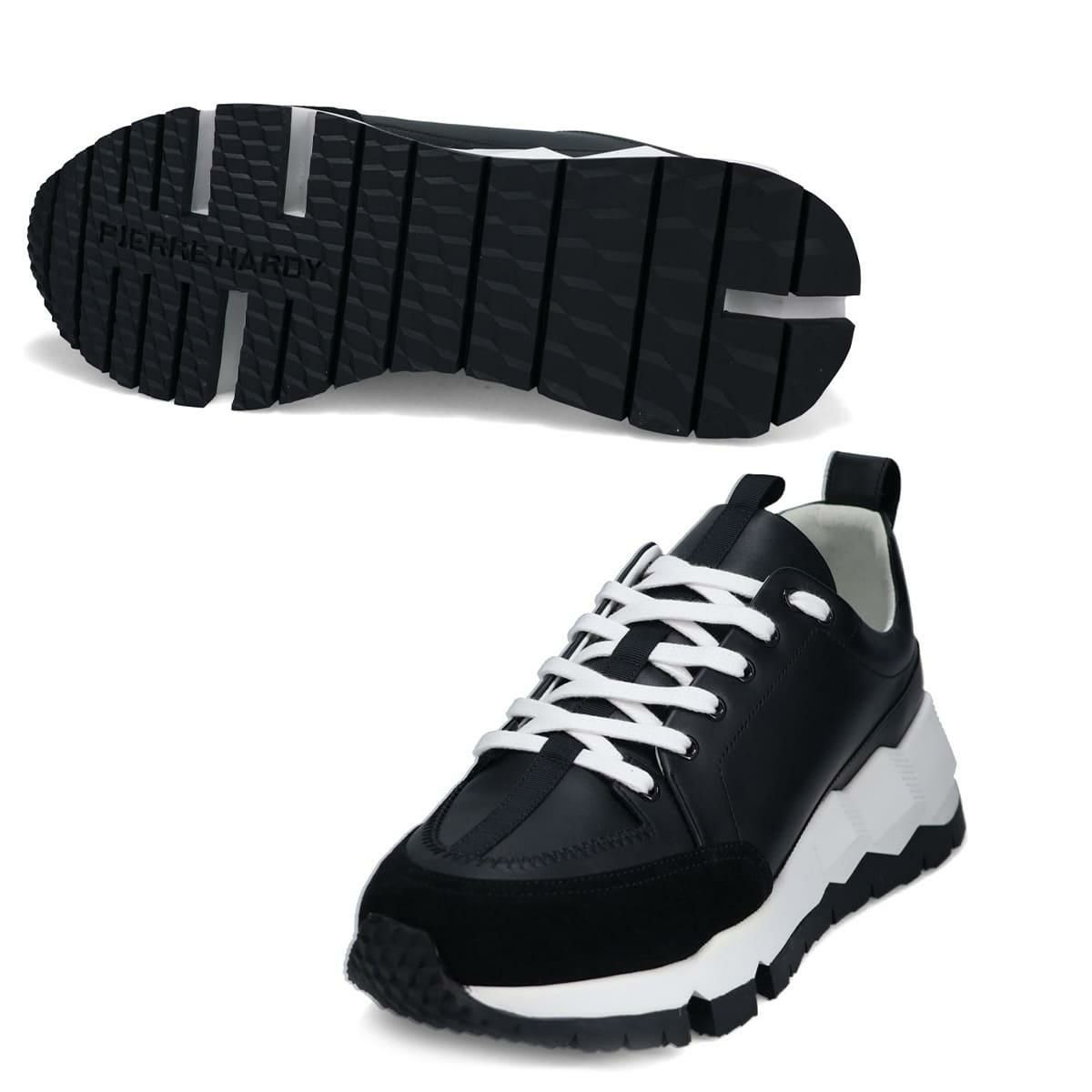ピエール アルディ メンズ スニーカー ストリートライフ ブラック ホワイト/ブラック PIERRE HARDY pqx02zfa25calf