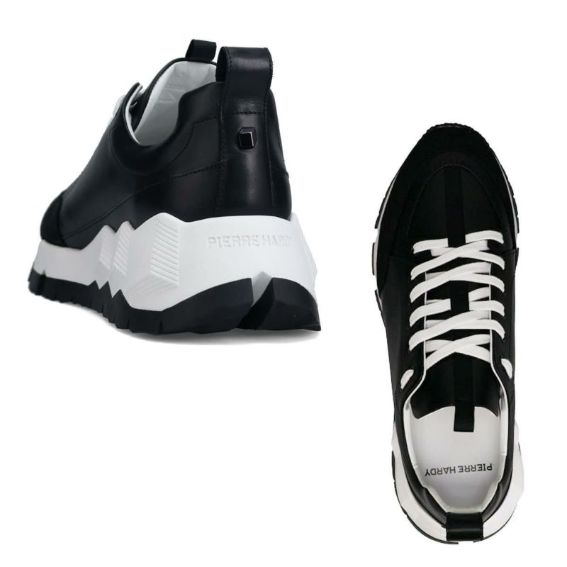 ピエール アルディ メンズ スニーカー ストリートライフ ブラック ホワイト/ブラック PIERRE HARDY pqx02zfa25calf
