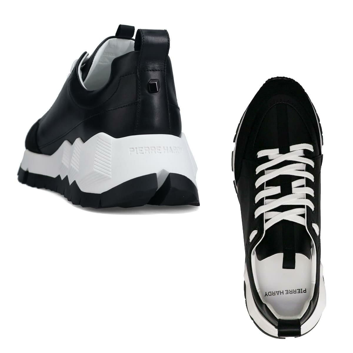 ピエール アルディ メンズ スニーカー ストリートライフ ブラック ホワイト/ブラック PIERRE HARDY pqx02zfa25calf