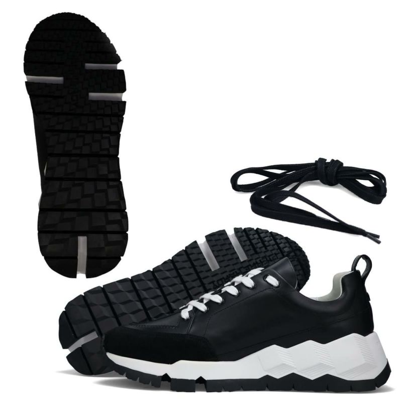 PIERREHARDY☆ストリートライフスニーカー STREET LIFE sneakers for men in black calf leather — PIERRE