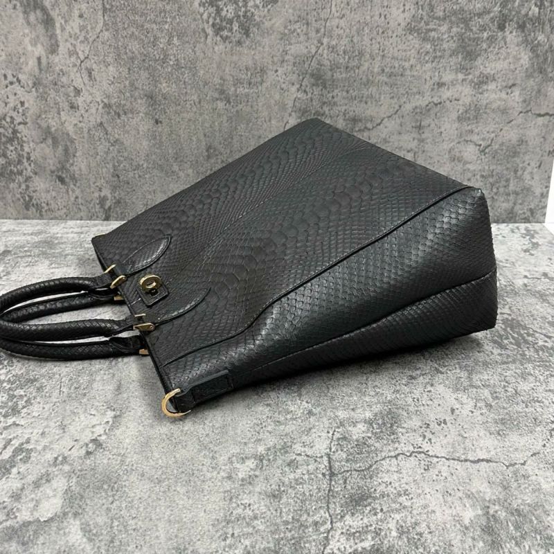 レザック バッグ パイソントートバッグ CALON ブラック 国産(日本製) LE'SAC calonp