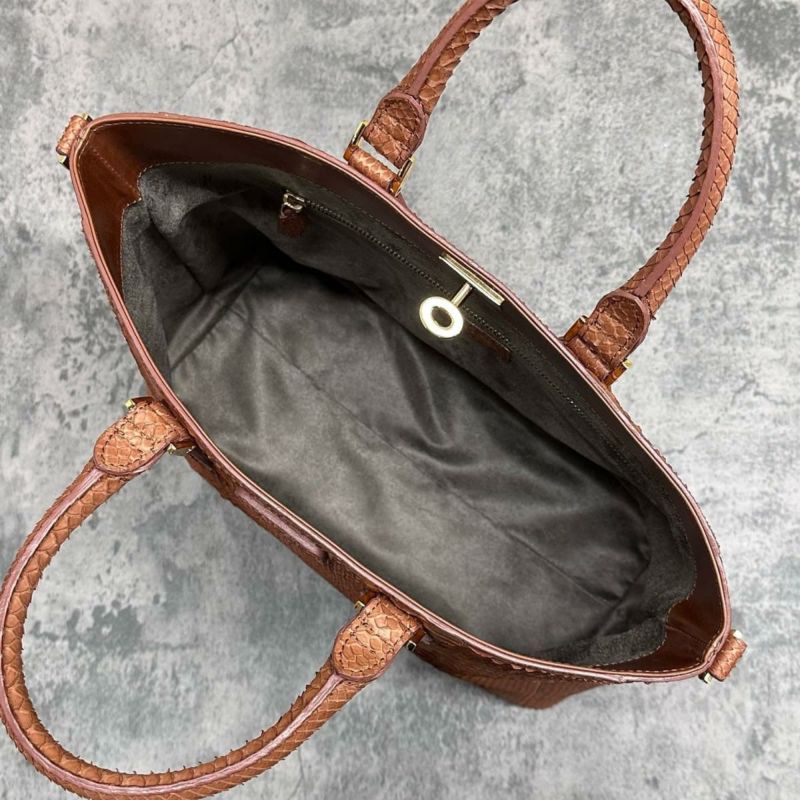 レザック バッグ パイソントートバッグ CALON コニャック 国産(日本製) LE'SAC calonp