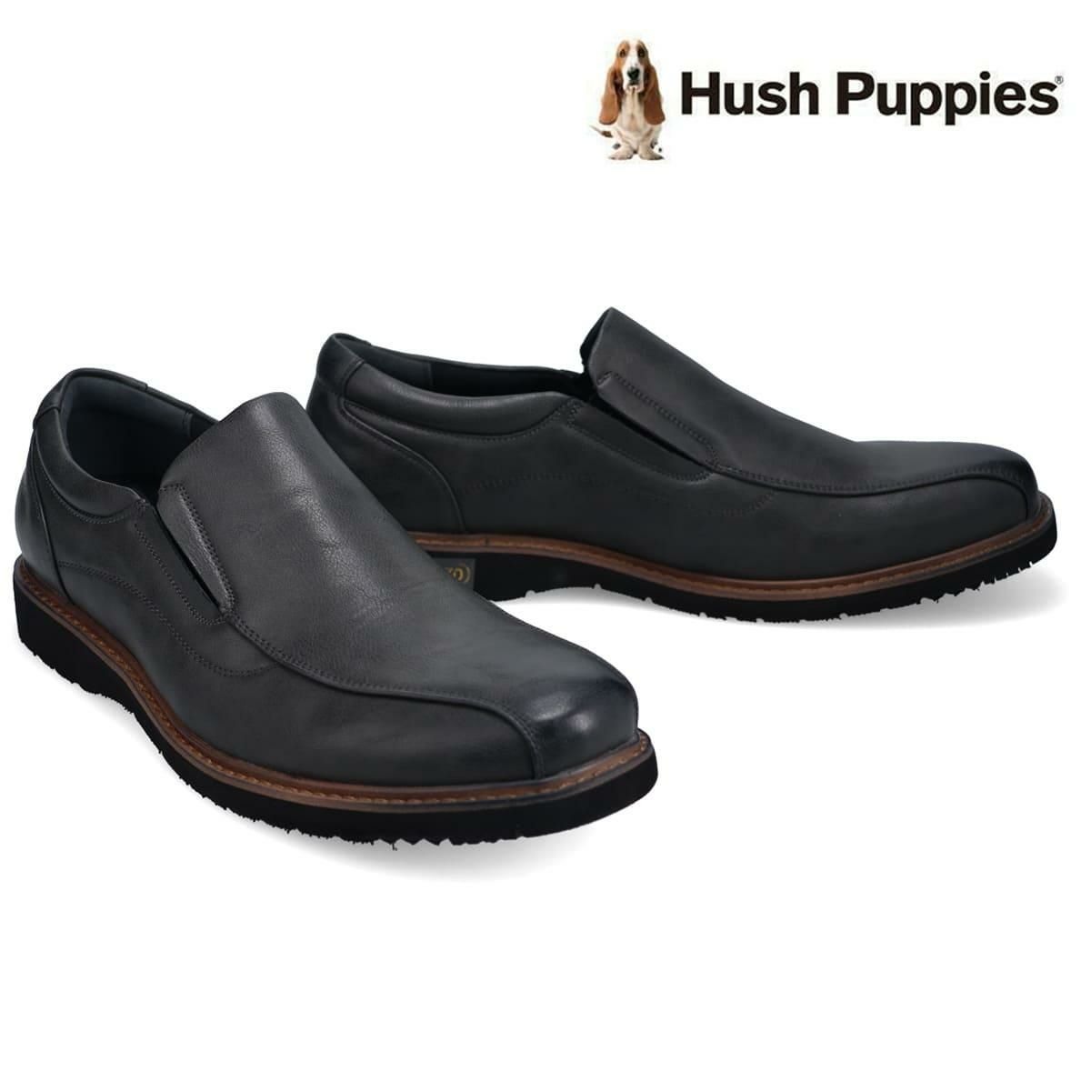 ハッシュパピー メンズ カジュアルシューズ スリッポン ブラック ブラウン チャコール カーキ Hush Puppies m-7121t