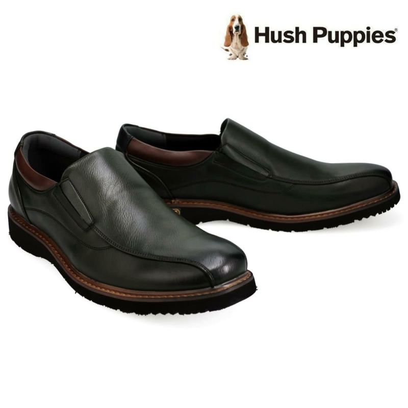 ハッシュパピー メンズ カジュアルシューズ スリッポン ブラック ブラウン チャコール カーキ Hush Puppies m-7121t