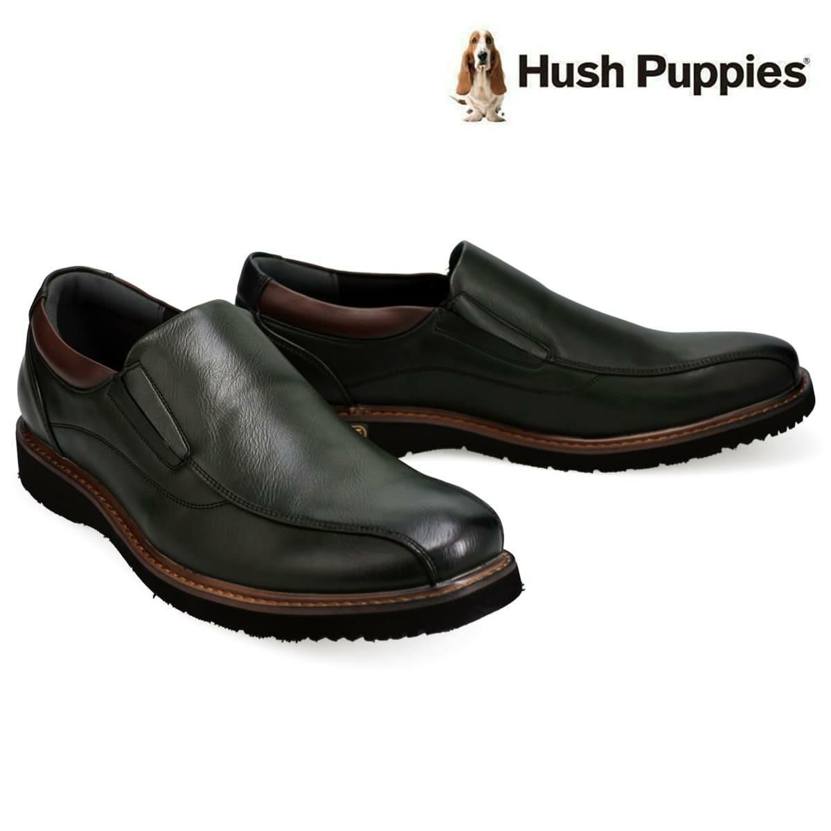 ハッシュパピー メンズ カジュアルシューズ スリッポン ブラック ブラウン チャコール カーキ Hush Puppies m-7121t