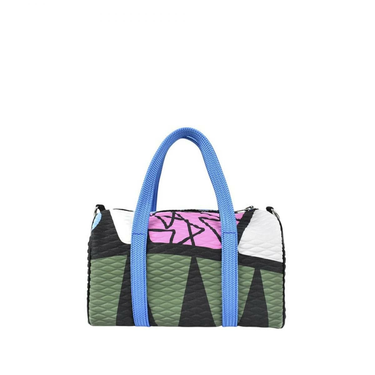  [レーク L4K3] バッグ ボストンミクロ カーキミックス イタリア製 boc-1116ah