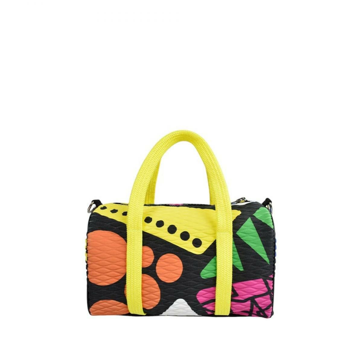  [レーク L4K3] バッグ ボストンミクロ イエローミックス イタリア製 boc-1117ah